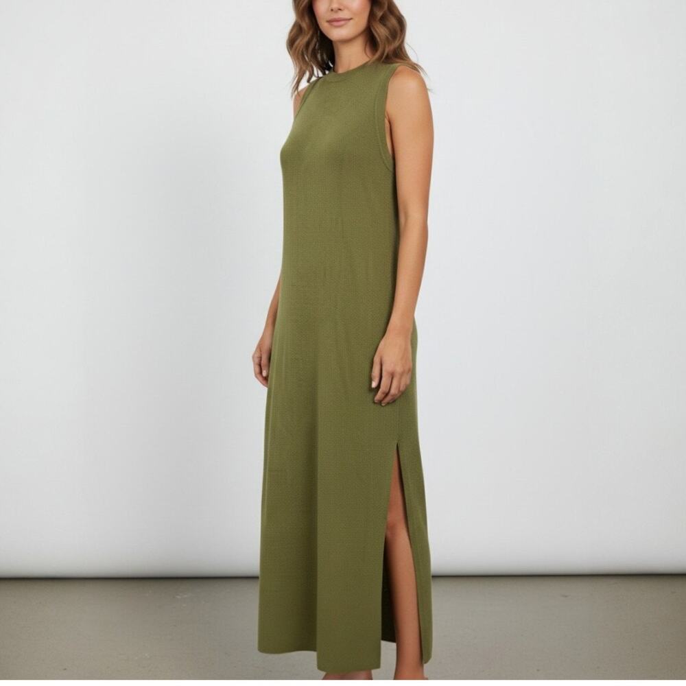 The Drop Gabriela Green A Line Stretch Maxi Sweater Dress Women's Size M NWT